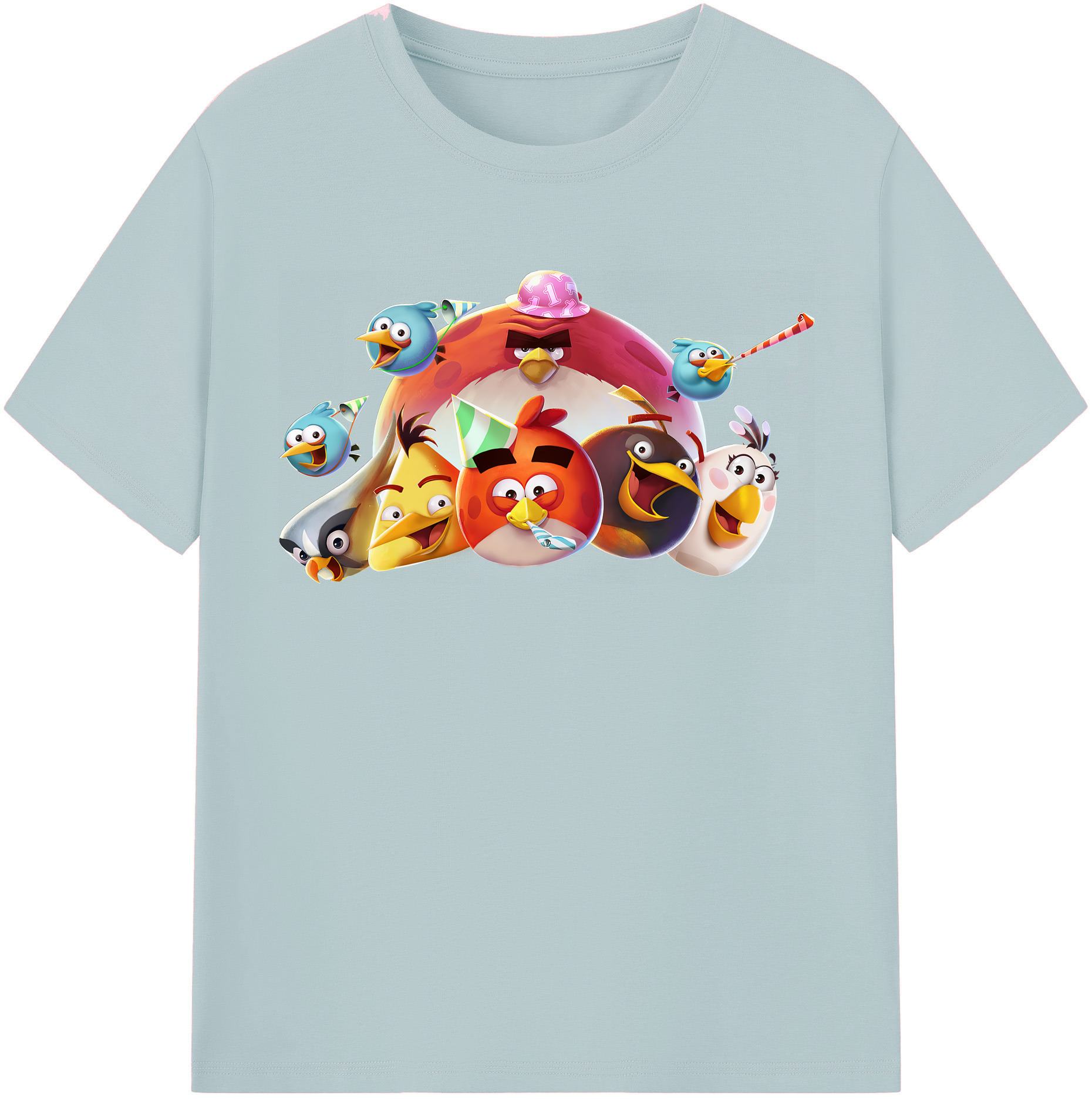 （画像用） Angry Birds アングリーバード 綿100％半袖Tシャツ（フロントプリント）